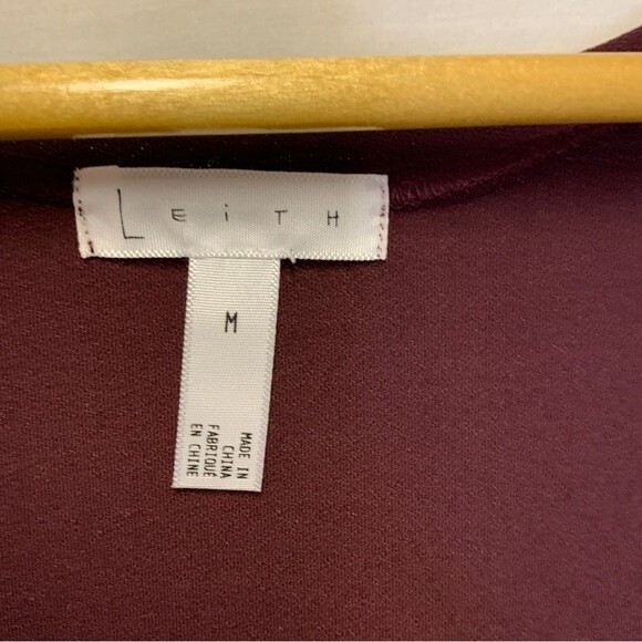 Leith Burgundy Sleeveless Swing A-Line Knee Length Dress Size M - Picture 4 of 11